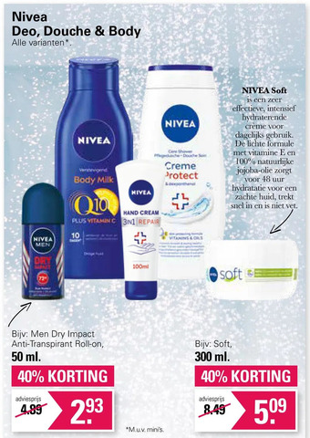 De Online Drogist Nivea deo, douche & body aanbieding