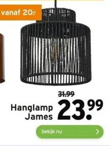 GAMMA Hanglamp james aanbieding