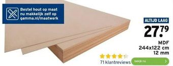 GAMMA Mdf aanbieding