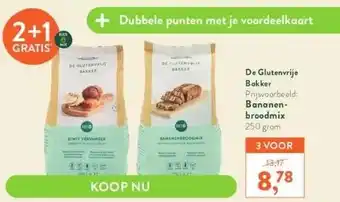 Holland & Barrett De glutenvrije bakker prijsvoorbeeld: bananenbroodmix aanbieding