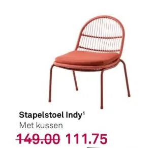 Karwei Stapelstoel indy¹ met kussen aanbieding