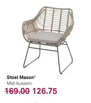 Karwei Stoel mason¹ met kussen aanbieding