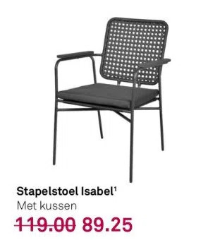 Karwei Stapelstoel isabel¹ met kussen aanbieding