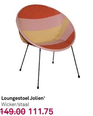 Karwei Loungestoel jolien¹ wicker/staal aanbieding