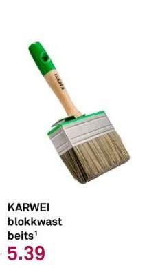 Karwei Karwei blokkwast beits¹ aanbieding