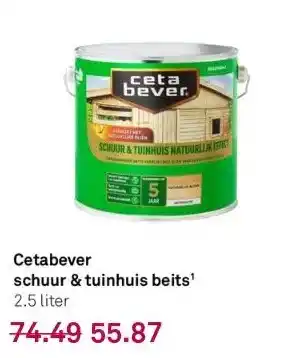 Karwei Cetabever schuur & tuinhuis beits¹ 2.5 liter aanbieding