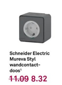 Karwei Schneider electric mureva styl wandcontactdoos¹ aanbieding