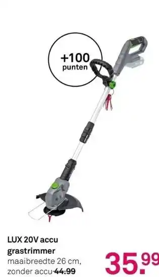 Karwei Lux 20v accu grastrimmer aanbieding