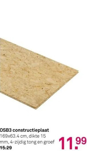 Karwei Osb3 constructieplaat aanbieding