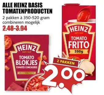 MCD Supermarkt Alle heinz basis tomatenproducten aanbieding