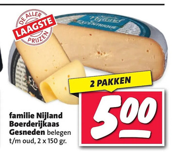 Nettorama Familie nijland boerderijkaas gesneden belegen aanbieding