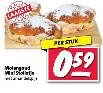 Nettorama Molengoud mini stolletje met amandelspijs aanbieding