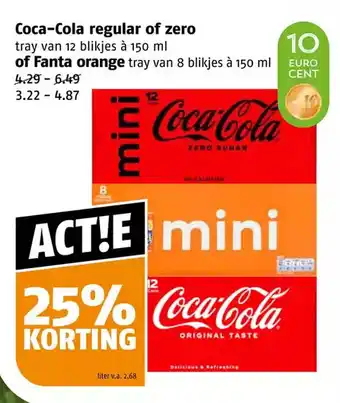 Poiesz Coca-cola regular of zero of fanta orange aanbieding