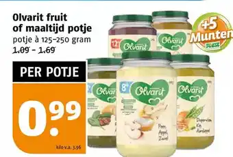 Poiesz Olvarit fruit of maaltijd potje aanbieding