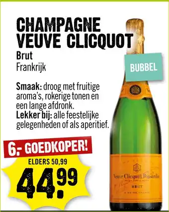 Dirck 3 Champagne veuve clicquot aanbieding