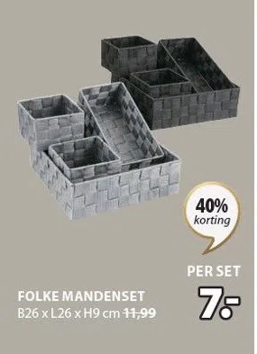 Jysk Folke mandenset aanbieding