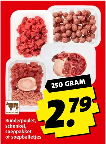 Boni Runderpoulet, schenkel, soeppakket of soepballetjes 250 gram aanbieding