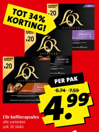 Boni L'Or koffiecapsules alle varianten aanbieding