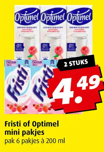 Boni Fristi of Optimel mini pakjes 200ML aanbieding