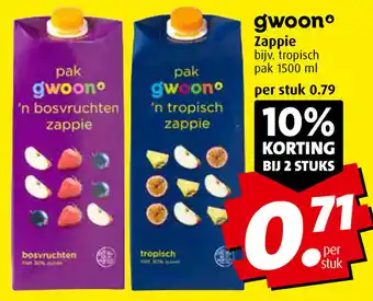 Boni Gwoon tropisch 1500ML aanbieding