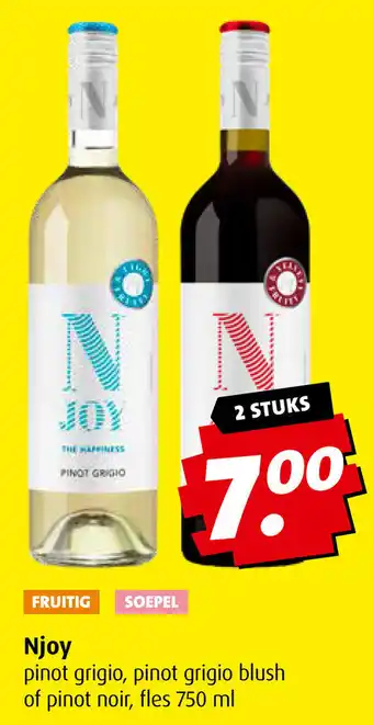 Boni Njoy pinot grigio 750ML aanbieding