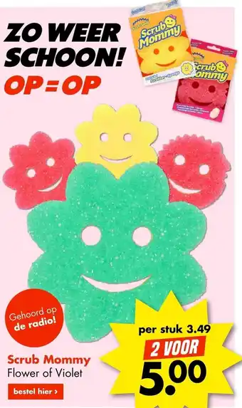 Wibra Scrub Daddy scrub mommy flower aanbieding