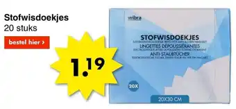 Wibra Stofwisdoekjes aanbieding