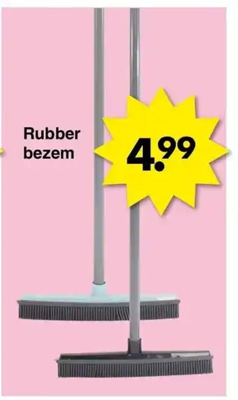 Wibra Rubber bezem aanbieding