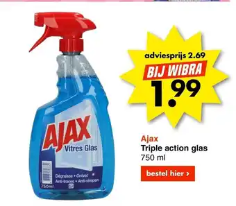 Wibra Ajax triple action glas 750ML aanbieding