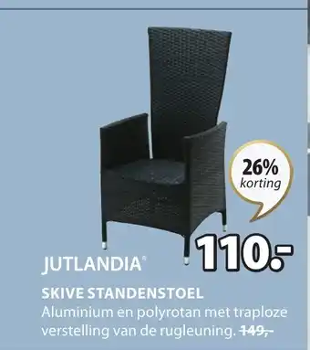 Jysk Jutlandia Skive Standenstoel aanbieding