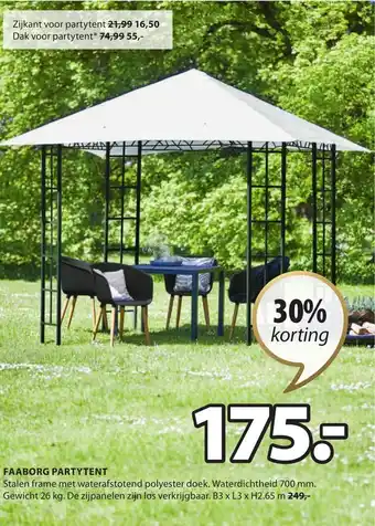 Jysk Faaborg Partytent aanbieding