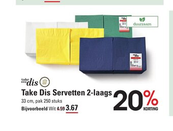 Sligro Take Dis Servetten 2-laags aanbieding