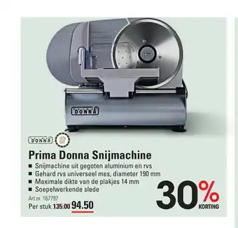 Sligro Prima Donna Snijmachine aanbieding