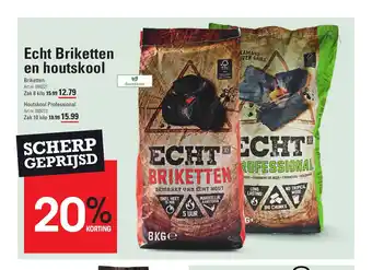 Sligro Echt Briketten en houtskool aanbieding