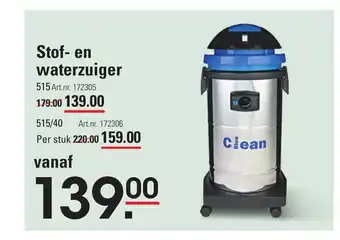 Sligro Stof- en waterzuiger aanbieding