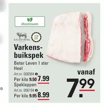 Sligro Varkens-buikspek aanbieding