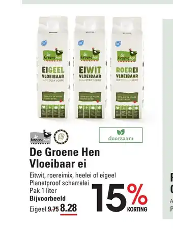 Sligro De Groene Hen Vloeibaar ei aanbieding