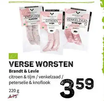 Ekoplaza Verse Worsten Brandt & Levie aanbieding