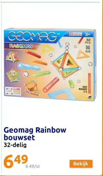 Action Geomag Rainbow bouwset 32-delig aanbieding