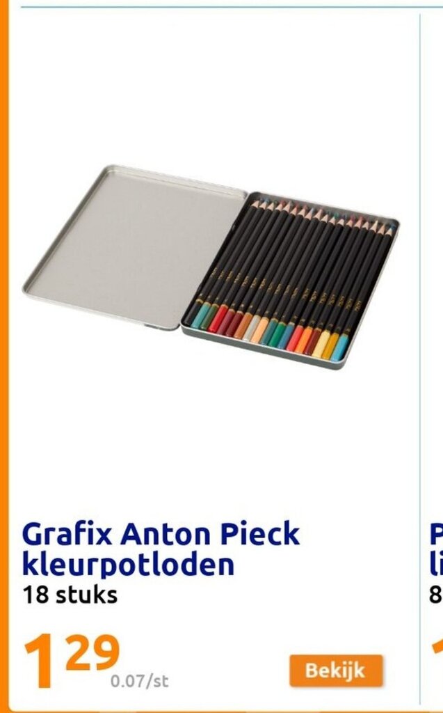 Action Grafix Anton Pieck kleurpotloden 18 stuks aanbieding