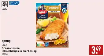 ALDI Iglo ocean cuisine lekkerbekjes in bierbeslag 240g aanbieding