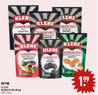 ALDI Klene suikervrije drop 100-110g aanbieding