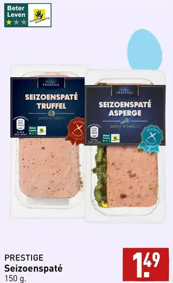 ALDI Prestige seizoenspate 150g aanbieding