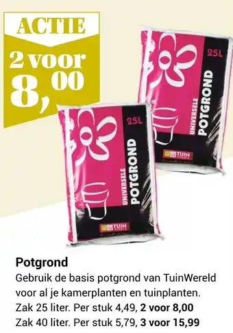 TuinWereld Potgrond aanbieding