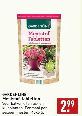 ALDI Gardenline meststof-tabletten 45x5g aanbieding