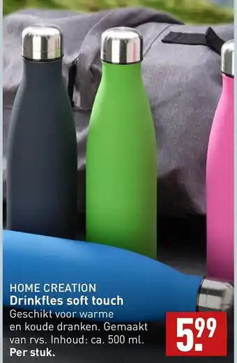ALDI Home creation drinkfles soft touch aanbieding