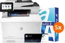 Coolblue Hp color laserjet pro mfp m479fdw + 1 extra zwarte toner + 2.500 vellen a4 papier aanbieding