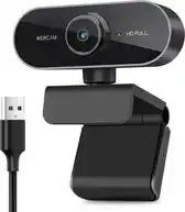 Bol.com Webcam voor pc met usb en microfoon - full hd 1080p - geschikt voor windows en mac - laptop - zwart aanbieding