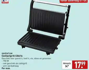 ALDI Inventum contactgrill CG616 aanbieding