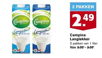 Hoogvliet Campina langlekker 1 liter aanbieding